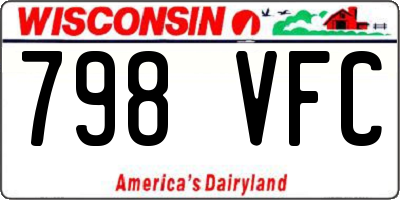 WI license plate 798VFC