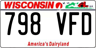 WI license plate 798VFD