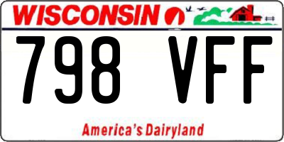 WI license plate 798VFF