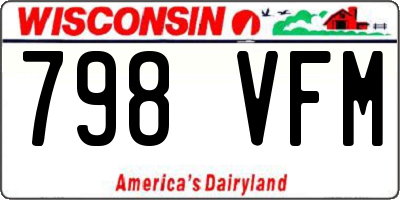 WI license plate 798VFM