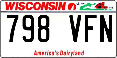 WI license plate 798VFN