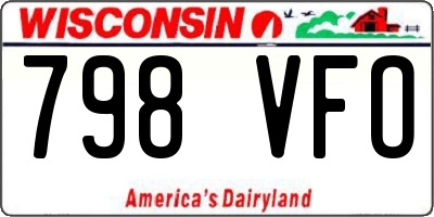 WI license plate 798VFO