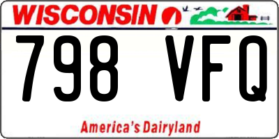 WI license plate 798VFQ