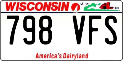 WI license plate 798VFS