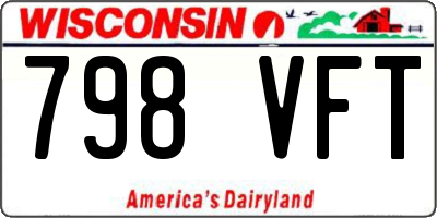 WI license plate 798VFT