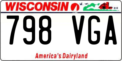 WI license plate 798VGA