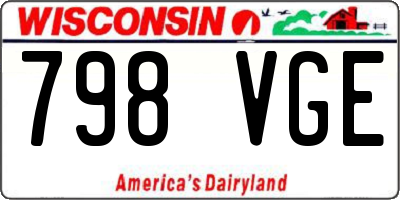 WI license plate 798VGE
