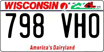 WI license plate 798VHO