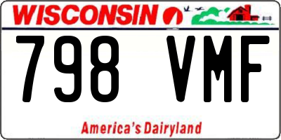 WI license plate 798VMF