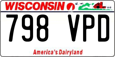 WI license plate 798VPD