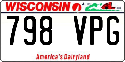 WI license plate 798VPG