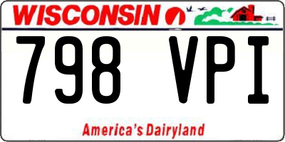 WI license plate 798VPI