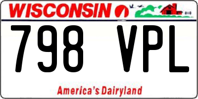 WI license plate 798VPL