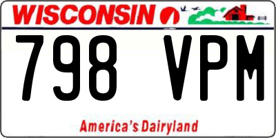 WI license plate 798VPM
