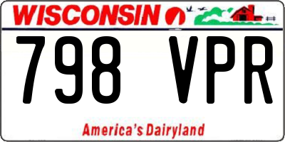 WI license plate 798VPR