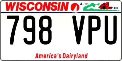 WI license plate 798VPU
