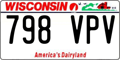 WI license plate 798VPV