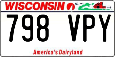 WI license plate 798VPY