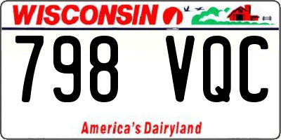 WI license plate 798VQC