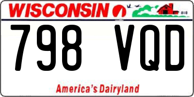 WI license plate 798VQD