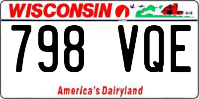 WI license plate 798VQE