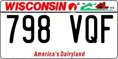 WI license plate 798VQF