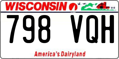 WI license plate 798VQH