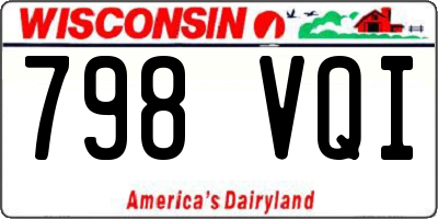 WI license plate 798VQI