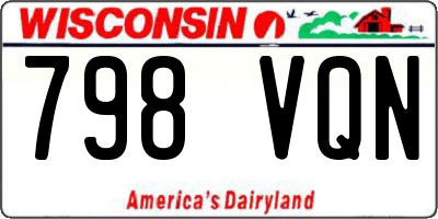 WI license plate 798VQN