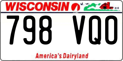 WI license plate 798VQO