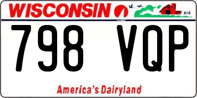 WI license plate 798VQP