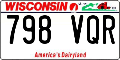 WI license plate 798VQR