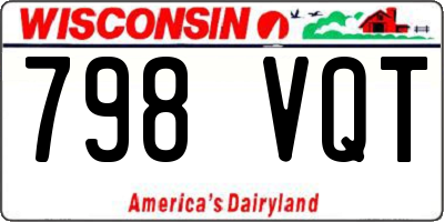 WI license plate 798VQT
