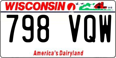 WI license plate 798VQW