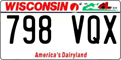 WI license plate 798VQX
