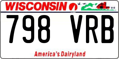 WI license plate 798VRB