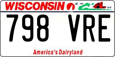 WI license plate 798VRE