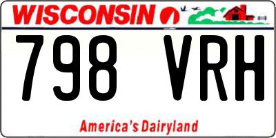 WI license plate 798VRH