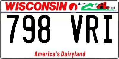 WI license plate 798VRI