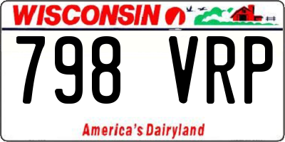 WI license plate 798VRP