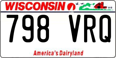 WI license plate 798VRQ