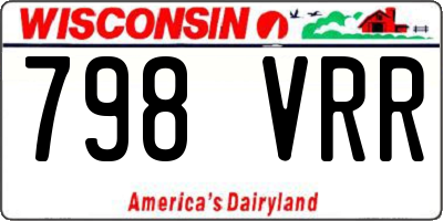 WI license plate 798VRR