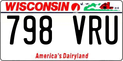 WI license plate 798VRU