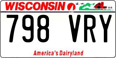 WI license plate 798VRY