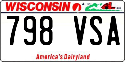 WI license plate 798VSA