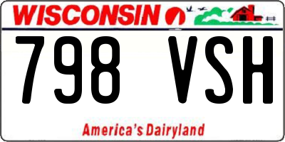 WI license plate 798VSH