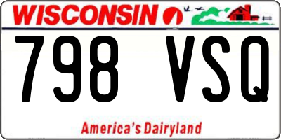 WI license plate 798VSQ