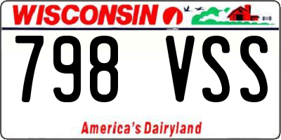 WI license plate 798VSS