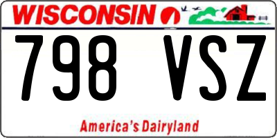 WI license plate 798VSZ