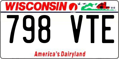 WI license plate 798VTE